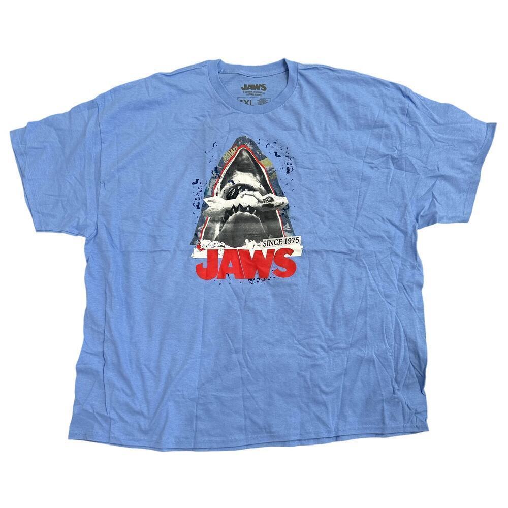 Lootwear Jaws Movie Graphic T-Shirt in Blue, Size 4XL​​​​